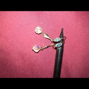 Crystal pierced earrings